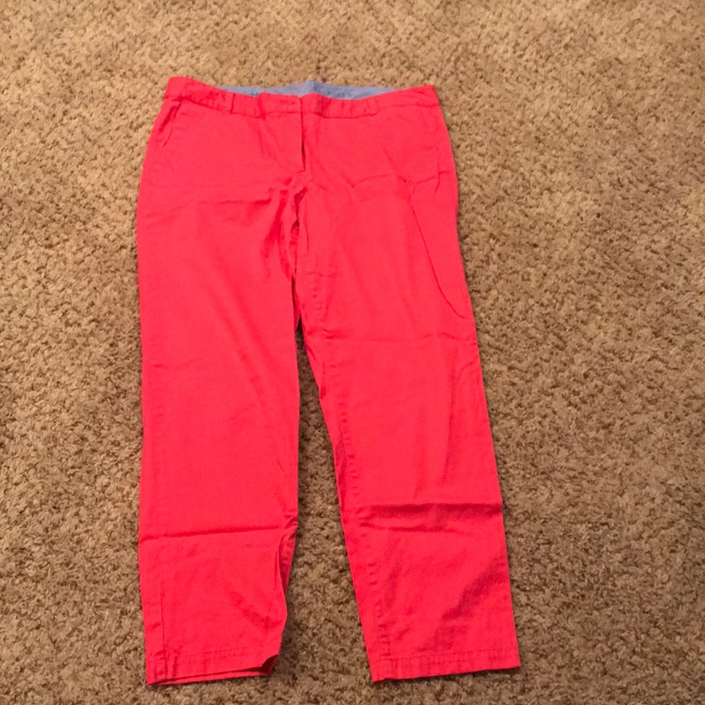 Talbots the weekend chino Capri bright pink pants
